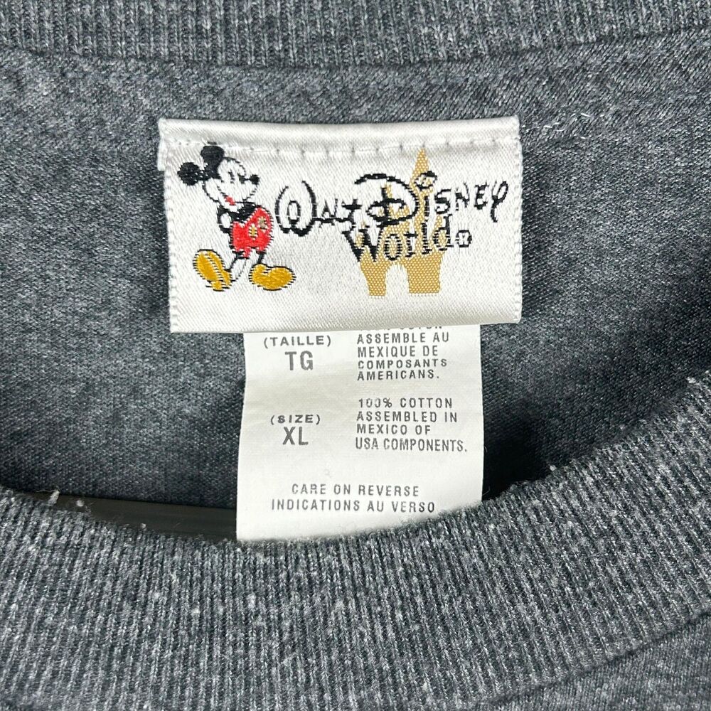 Walt Disney World 75 Years with Mickey Mouse T-Shirt Men Size XL Gray Pullover - Picture 3 of 6
